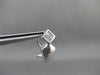 ESTATE .40CT DIAMOND PRINCESS CUT 14KT WHITE GOLD LONG CLIP ON EARRINGS #3822