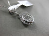 ESTATE .58CT DIAMOND 18KT WHITE GOLD 3D CLUSTER HALO ETOILE FLOATING PENDANT F/G