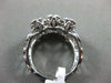 ESTATE WIDE 1.24CT DIAMOND 18KT WHITE GOLD 3D MULTI FLOWER FILIGREE FUN RING VVS