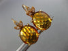 ANTIQUE LARGE 15.15CT DIAMOND & AAA CITRINE 14KT YELLOW GOLD 3D HANGING EARRINGS