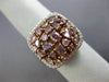 ESTATE 2.76CT MULTI COLOR DIAMOND 18KT WHITE & ROSE GOLD SQUARE ANNIVERSARY RING