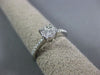 ESTATE .33CT DIAMOND 14K WHITE GOLD ROUND SOLITAIRE CLUSTER HALO ENGAGEMENT RING