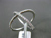 ESTATE .47CT DIAMOND 14KT WHITE GOLD 3D DOUBLE SIDED INFINITY X LOVE FUN RING