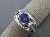 ESTATE WIDE 2.01CT DIAMOND & TANZANITE 18KT WHITE GOLD 3D ETOILE ENGAGEMENT RING