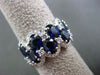 ESTATE WIDE 4.32CTW DIAMOND & AAA SAPPHIRE 18KT WHITE GOLD INFINITY ETOILE RING