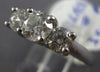 ESTATE 1.04CT DIAMOND 14KT GOLD & PLATINUM CLASSIC THREE STONE ENGAGEMENT RING