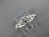 ESTATE .14CT DIAMOND 14KT WHITE GOLD 3D FLOWER LEAF SEMI MOUNT ENGAGEMENT RING