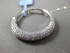 ESTATE LARGE .59CT DIAMOND 14KT WHITE GOLD 3D 3 ROW CIRCULAR FLOATING PENDANT