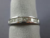 ESTATE .50CT DIAMOND 14K WHITE GOLD 3D CLASSIC PRINCESS CHANNEL ANNIVERSARY RING