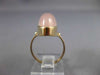 ESTATE EXTRA LARGE 9.0CT AAA CABOCHON PINK QUARTZ 14KT YELLOW GOLD OVAL FUN RING
