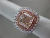 EXTRA LARGE 6.54CT WHITE & PINK DIAMOND 18K WHITE & ROSE GOLD 3D ENGAGEMENT RING