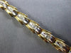 ESTATE .38CT BAGUETTE CUT DIAMOND 14KT YELLOW GOLD 3D V SHAPE TENNIS BRACELET