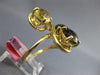 ESTATE 9.50CT AAA SMOKY TOPAZ & AAA YELLOW TOPAZ 14K YELLOW GOLD LOVE KNOT RING