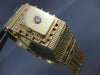 ANTIQUE LARGE PERLE .30CT DIAMOND 14KT YELLOW GOLD TASSEL BRACELET WATCH #24924