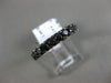 ESTATE 1.44CT BLACK DIAMOND 14K WHITE GOLD 3/4 ETERNITY WEDDING ANNIVERSARY RING