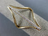 ESTATE EXTRA LARGE .12CT DIAMOND 14KT ROSE GOLD 3D V SHAPE TRIANGULAR BAR RING