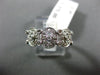 ESTATE .21CT DIAMOND 14KT WHITE GOLD 3D ETOLIE MILIGRAIN FILIGREE OVAL FUN RING