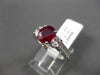 ESTATE 2.17CT DIAMOND & EXTRA FACET RUBY 18KT WHITE GOLD 3 STONE ENGAGEMENT RING