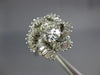 ESTATE LARGE 2.0CT OLD MINE DIAMOND 18KT WHITE GOLD 3D FLOWER ENGAGEMENT RING