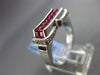 ESTATE WIDE 3.35CT DIAMOND & AAA RUBY 18K WHITE GOLD 3D ETOILE DOUBLE SIDED RING