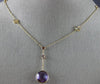 ESTATE 6.0CT AAA MULTI GEM 14KT YELLOW GOLD 3D BY THE YARD LARIAT FUN NECKLACE