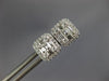.54CT DIAMOND 18KT WHITE GOLD 3D ROUND & BAGUETTE CLUSTER SQUARE STUD EARRINGS
