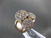 ESTATE LARGE 1.0CT DIAMOND 14KT ROSE GOLD 3D FLOWER MULTI CIRCLE FRIENDSHIP RING