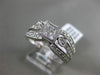 ESTATE LARGE .92CT ROUND & PRINCESS DIAMOND 14K WHITE GOLD HEART FRIENDSHIP RING