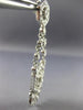 ANTIQUE 3.60CT DIAMOND 14K WHITE GOLD 3D CHANDELIER LOVE HANGING EARRINGS #19067