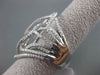 ESTATE MASSIVE 2.02CT DIAMOND 18KT WHITE GOLD MULTI WAVE 3D FUN COCKTAIL RING