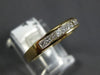 ESTATE .46CT DIAMOND 14KT YELLOW GOLD 3D PRINCESS CUT ANNIVERSARY RING #15774