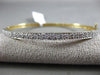 ESTATE 1.0CT DIAMOND 14KT YELLOW GOLD 3D CLASSIC SEMI ETERNITY BANGLE BRACELET