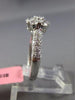 ESTATE 1.15CT ROUND PRINCESS DIAMOND 18KT WHITE GOLD CLUSTER FLOWER FUN RING F/G