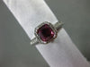 1.23CT DIAMOND & AAA RHODOLITE 18KT WHITE GOLD 3D SEMI ETERNITY ENGAGEMENT RING