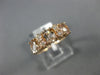 ESTATE .96CT ROUND DIAMOND & AAA OVAL MORGANITE 14KT ROSE GOLD ANNIVERSARY RING