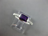 ESTATE .70CT DIAMOND & AAA EXTRA FACET AMETHYST 14K WHITE GOLD 3D BEZEL FUN RING