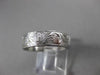 ANTIQUE 14K WHITE GOLD 3D HANDCRAFTED FILIGREE ETERNITY WEDDING BAND RING #23258