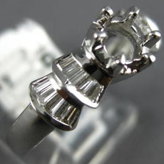 .30CT DIAMOND 18KT WHITE GOLD ROUND & BAGUETTE SEMI MOUNT ENGAGEMENT RING #6251