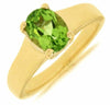 ESTATE 1.25CT AAA PERIDOT 14K YELLOW GOLD CLASSIC OVAL SOLITAIRE ENGAGEMENT RING