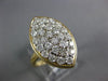 ESTATE LARGE 1.50CT DIAMOND 14KT YELLOW GOLD 3D MARQUISE SHAPE ANNIVERSARY RING