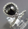 ESTATE 1.84CT WHITE & BLACK DIAMOND 14KT WHITE GOLD LOVE KNOT INFINITY LOVE RING