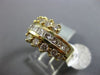 ESTATE WIDE 2.0CT DIAMOND 14K YELLOW GOLD CRISS CROSS WEDDING ANNIVERSARY RING