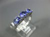 1.05CT DIAMOND & AAA TANZANITE 14KT WHITE GOLD 3D OVAL & ROUND ANNIVERSARY RING