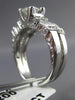 ESTATE 1.68CT DIAMOND 18KT WHITE GOLD CLASSIC WEDDING ENGAGEMENT RING SET #14401