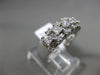 ESTATE 1.25CT MULTI SHAPE DIAMOND 14KT WHITE GOLD 3D WEDDING ANNIVERSARY RING