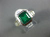 2.90CT DIAMOND & AAA EMERALD 14KT WHITE GOLD 3D SQUARE OCTAGON ENGAGEMENT RING