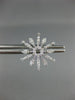 ESTATE LARGE .38CT DIAMOND 14KT WHITE GOLD 3D FLOWER SNOW FLAKE STUD EARRINGS