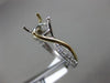 ESTATE .17CT DIAMOND 14K 2 TONE GOLD INFINITY 4 PRONG SEMI MOUNT ENGAGEMENT RING