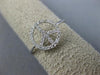 ESTATE .14CT ROUND CUT DIAMOND 14K WHITE GOLD 3D CLASSIC PEACE SIGN FUN RING