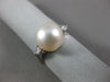 ESTATE .16CT DIAMOND & AAA SOUTH SEA PEARL 18KT WHITE GOLD 3D ENGAGEMENT RING